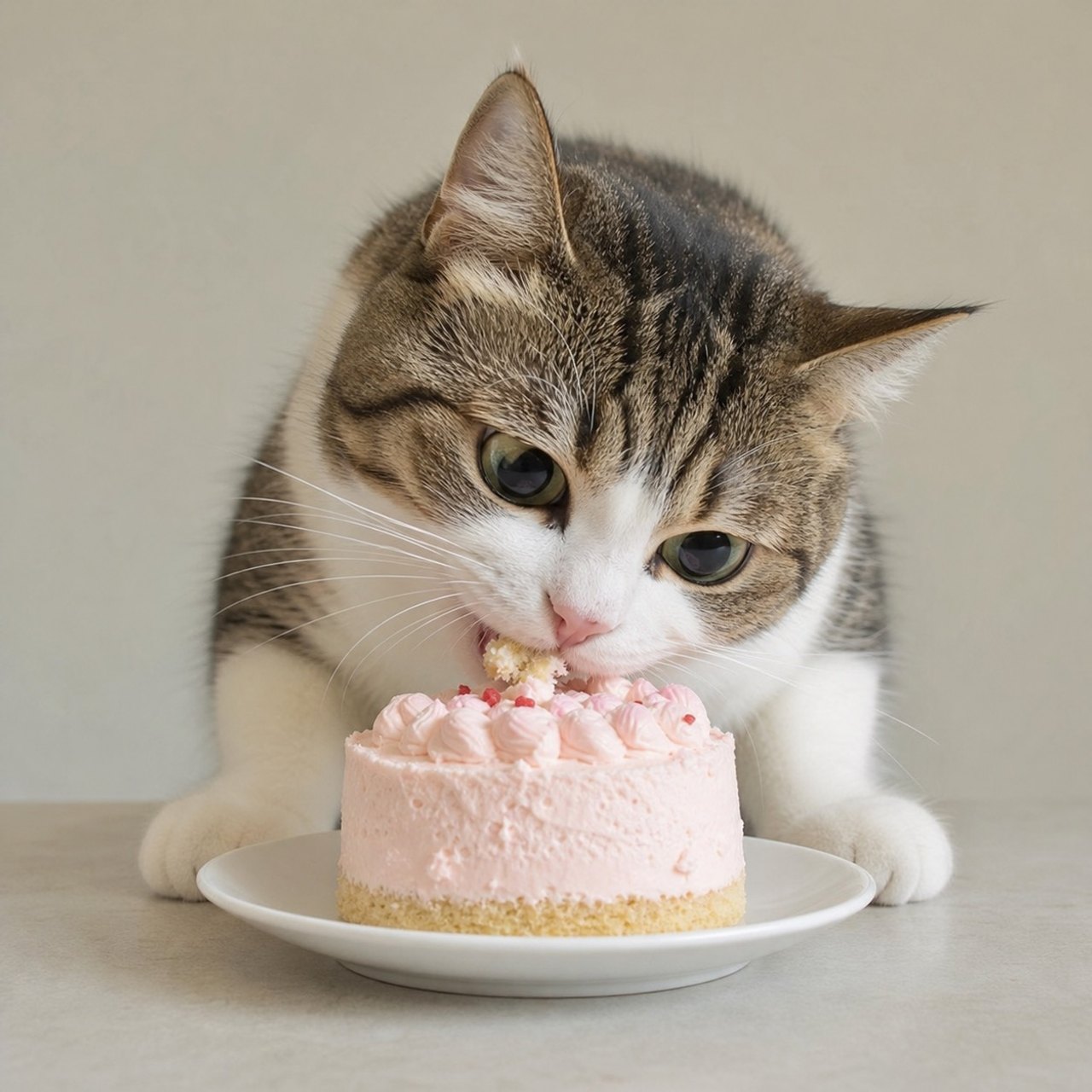 Котик с тортиком