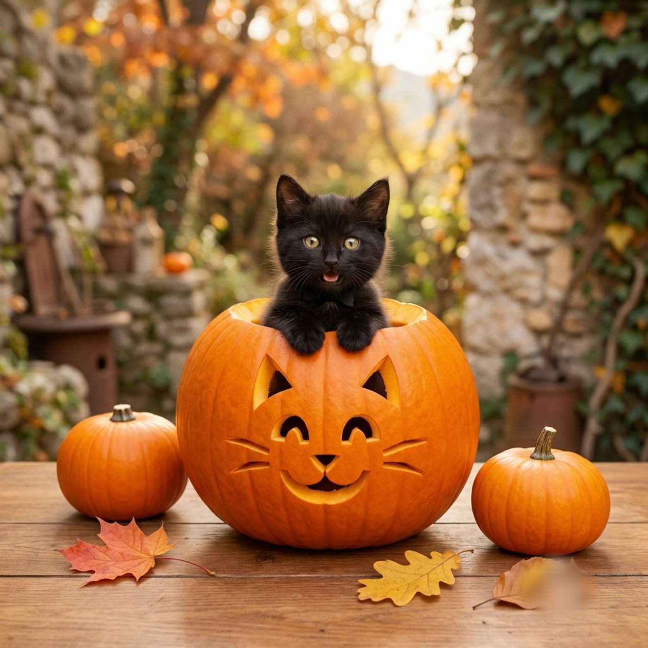Котёнок в тыкве